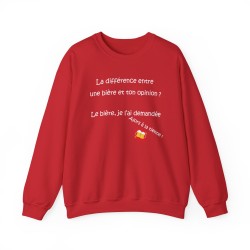 Sweat rouge la différence entre une bière et ton opinion
