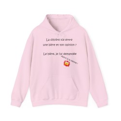 hoodie la différence entre une bière et ton opinion rose