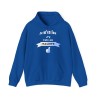 Hoodie Je m'en fou bleu royal