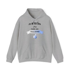 Hoodie Je m'en fou gris