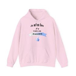 Hoodie Je m'en fou rose