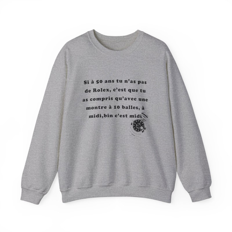 Sweat si à 50 ans tu n'as pas de Rolex gris