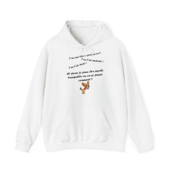 Hoodie T'as l'air malade blanc