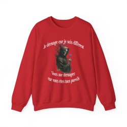 Sweat Skull Je vous dérange couleur rouge