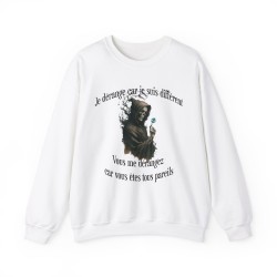 Sweat Skull Je vous dérange couleur Blanc
