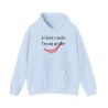 Hoodie je t'invite à sourire bleu ciel