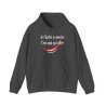 Hoodie je t'invite à sourire gris foncé