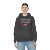 femme avec Hoodie je t'invite à sourire gris sombre