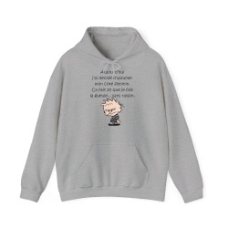 Hoodie aujourd'hui j'ai décidé d'assumer gris