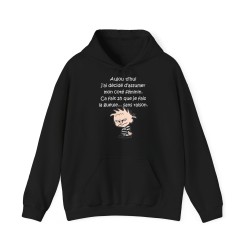 Hoodie aujourd'hui j'ai décidé d'assumer noir