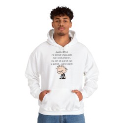 homme avec Hoodie aujourd'hui j'ai décidé d'assumer blanc