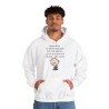 homme avec Hoodie aujourd'hui j'ai décidé d'assumer blanc