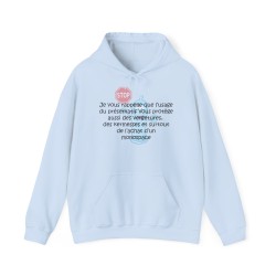 Hoodie je vous rappelle que le préservatif bleu ciel