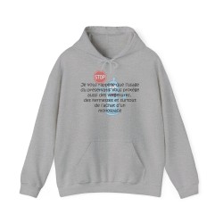 Hoodie je vous rappelle que le préservatif gris