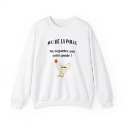 sweat jeu de la poule blanc