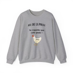 sweat jeu de la poule gris