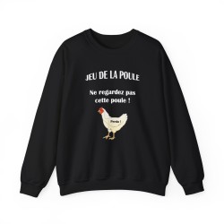 sweat jeu de la poule noir