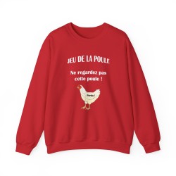sweat jeu de la poule rouge