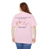 Femme avec T-shirt rose mon dos n'est pas une boite vocale.