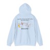 Hoodie mon dos n'est pas une boite vocale bleu ciel
