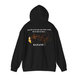 Hoodie mon dos n'est pas une boite vocale noir