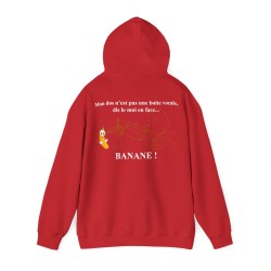 Hoodie mon dos n'est pas une boite vocale rouge