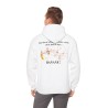 homme avec Hoodie mon dos n'est pas une boite vocale blanc