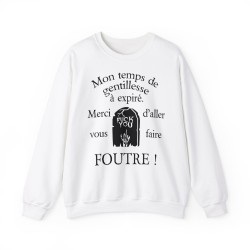 sweat mon temps de gentillesse à expiré blanc