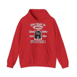 Hoodie mon temps de gentillesse à expiré rouge