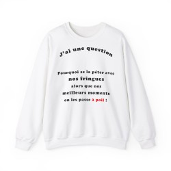 Sweat pourquoi se la péter avec nos fringues blanc