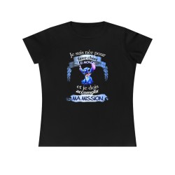 Tshirt noir Je suis née ... Stitch