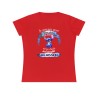 Tshirt rouge Je suis née ... Stitch