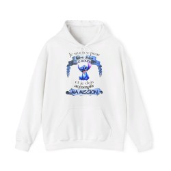 Hoodie Blanc Je suis née pour faire chier avec Stitich
