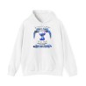 Hoodie Blanc Je suis née pour faire chier avec Stitich
