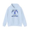Hoodie Bleu clair Je suis née pour faire chier avec Stitich
