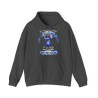 Hoodie Gris foncé Je suis née pour faire chier avec Stitich