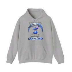 Hoodie Gris clair Je suis née pour faire chier avec Stitich