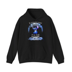 Hoodie noir Je suis née pour faire chier avec Stitich