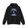 Hoodie noir Je suis née pour faire chier avec Stitich