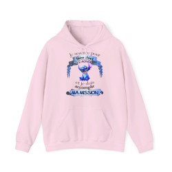 Hoodie rose Je suis née pour faire chier avec Stitich