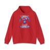 Hoodie rouge Je suis née pour faire chier avec Stitich