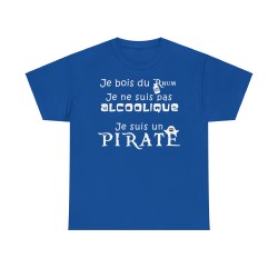 Tshirt bleu royal je bois du rhum