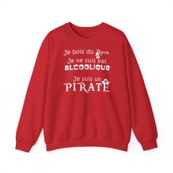 Sweat je bois du rhum pirate rouge