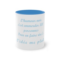 Mug l'humour noir couleur bleu clair