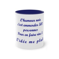 Mug l'humour noir couleur bleu foncé