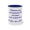 Mug l'humour noir couleur bleu foncé