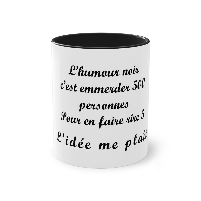 Mug l'humour noir couleur noir