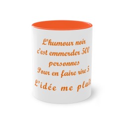 Mug l'humour noir couleur orange