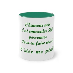 Mug l'humour noir couleur vert foncé