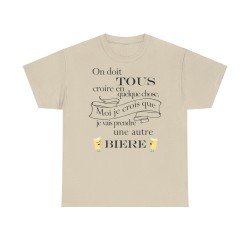 Tshirt on doit tous croire sable